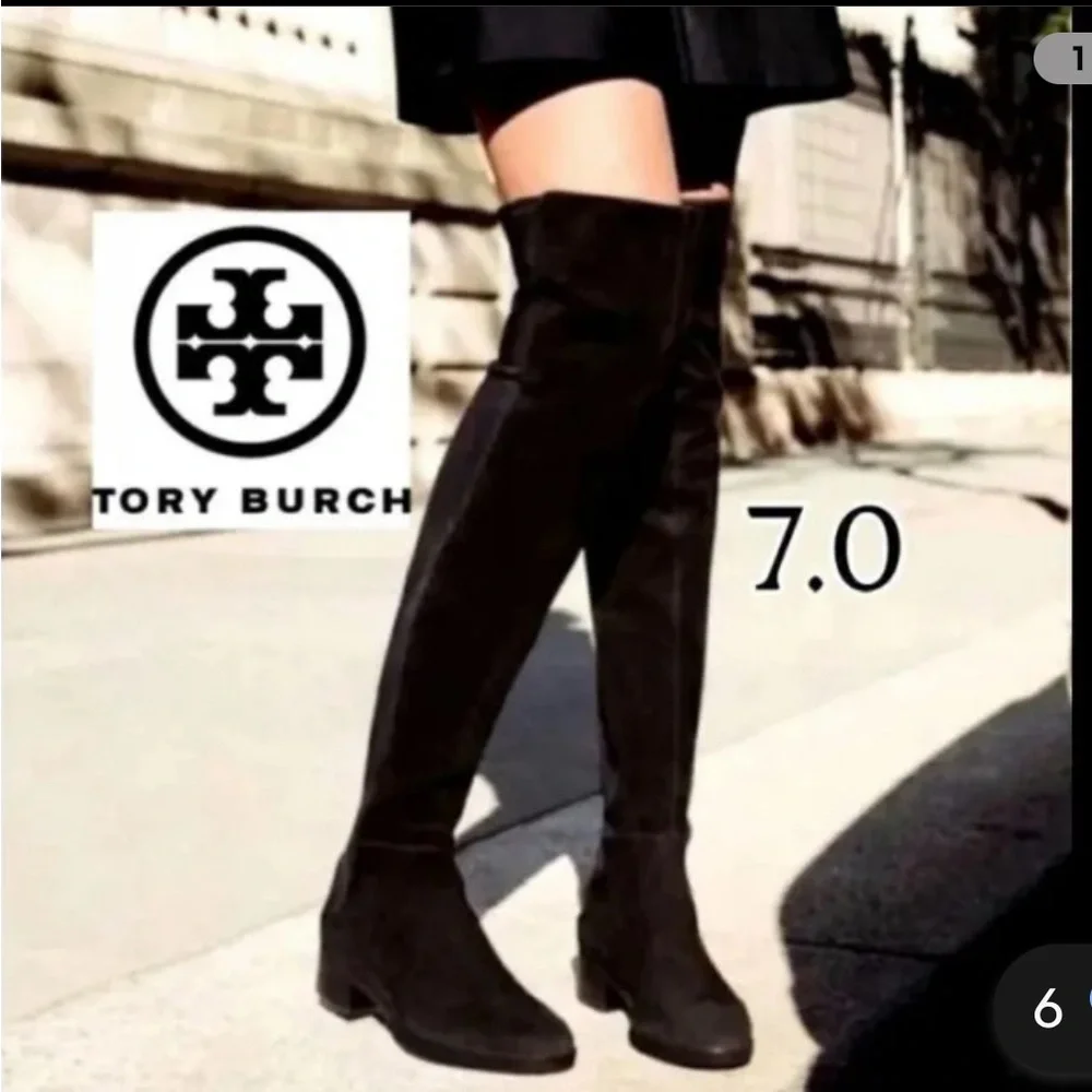 Tory‎ Burch Thea suede over the knee boots size 6